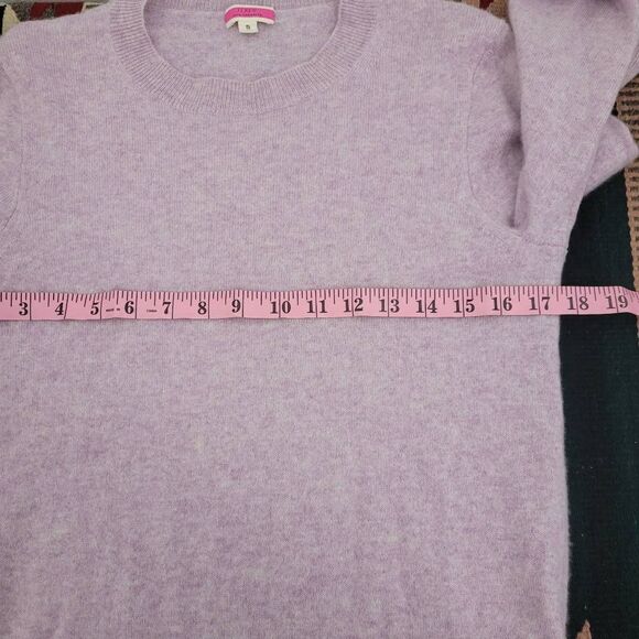 J. Crew Cashmere Classic-fit Crewneck Sweater Size S Lilac Pullover Extra Soft - Picture 6 of 7
